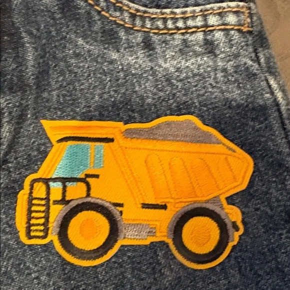 Carter's Blue Jeans with Yellow Construction Patches - Picture 4 of 5